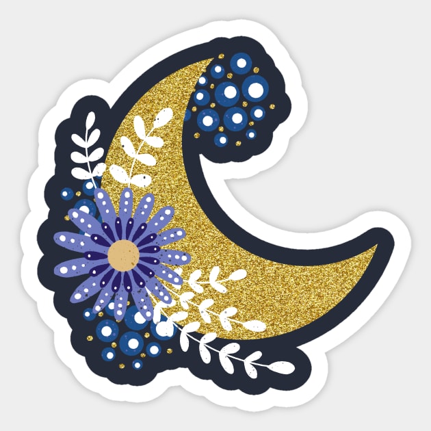 Gold harvest moon Sticker by Home Cyn Home 